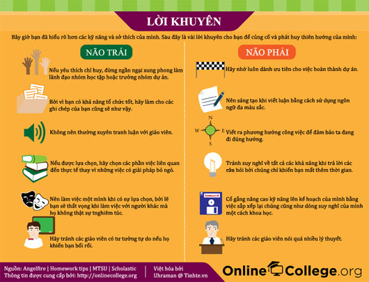 Sự khác nhau giữa những người dùng bán cầu não trái và phải