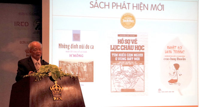 Nhà văn Nguyên Ngọc công bố 3 giải phát hiện mới - Ảnh: L.Điền